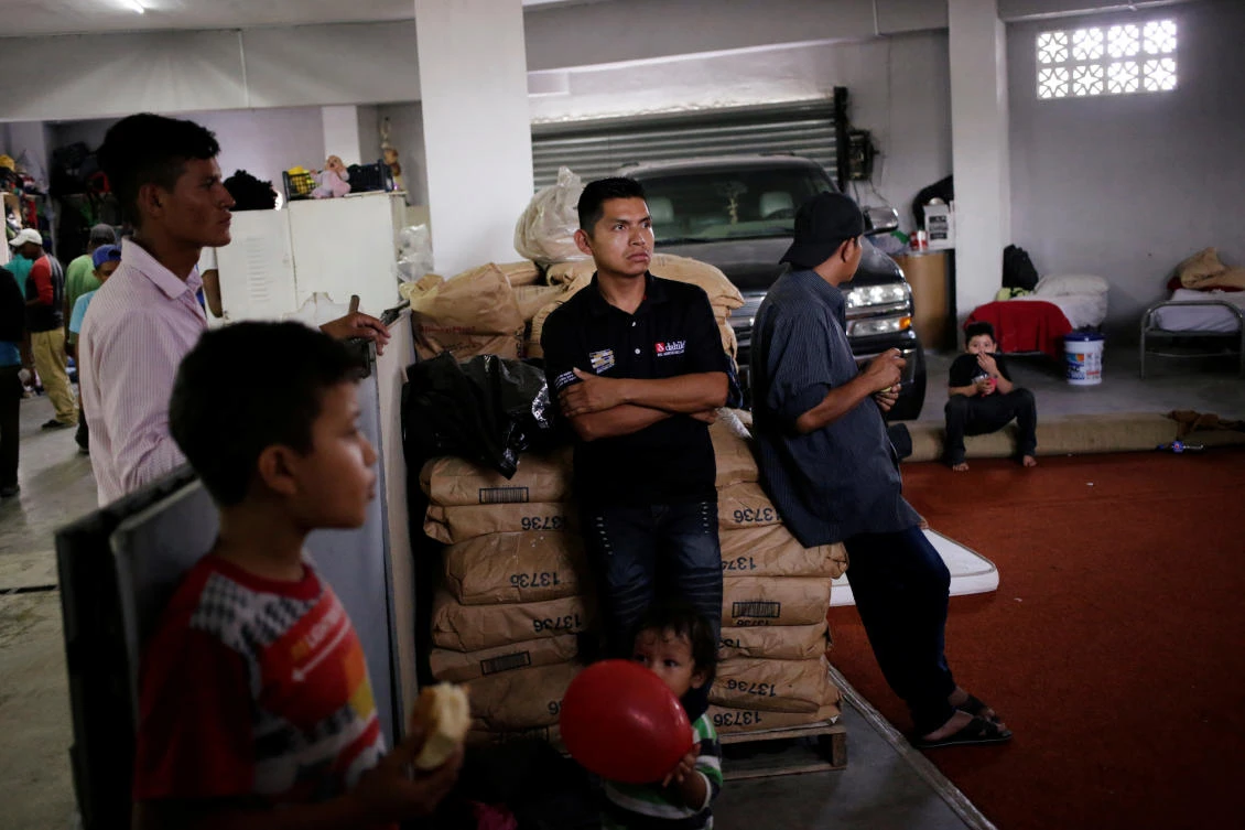 Central American migrants, returned from the US to Nuevo Laredo in Mexico under the Migrant Protection Protocol (MPP) to wait for their court hearing for asylum seekers, are seen at ‘Casa INDI’ migrant shelter in Monterrey, Mexico. (Reuters)