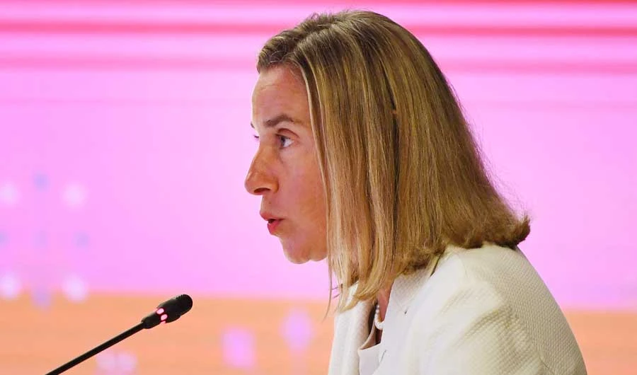 European Union's foreign policy chief Federica Mogherini attends the Association of Southeast Asian Nations (ASEAN) EU Ministerial Meeting in Bangkok on August 1, 2019. (AFP)