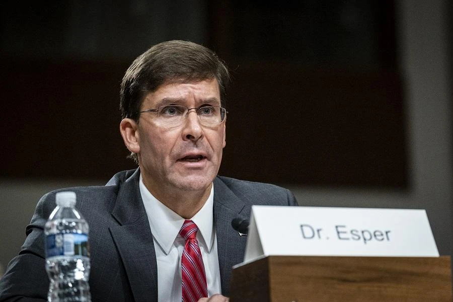 “We would like to deploy a capability sooner rather than later,” Mark Esper said. (File/AFP)