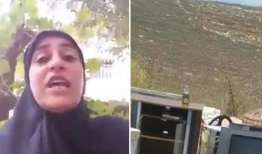 Video footage showed furniture and other items belonging to Fadwa scattered outside her rented house in Debaal. (Social media)