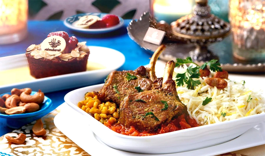 Lamb Ouzi — a popular rice dish in the Gulf where the meat is slow cooked with roasted nuts and raisins — will be served in Emirates’ business class.