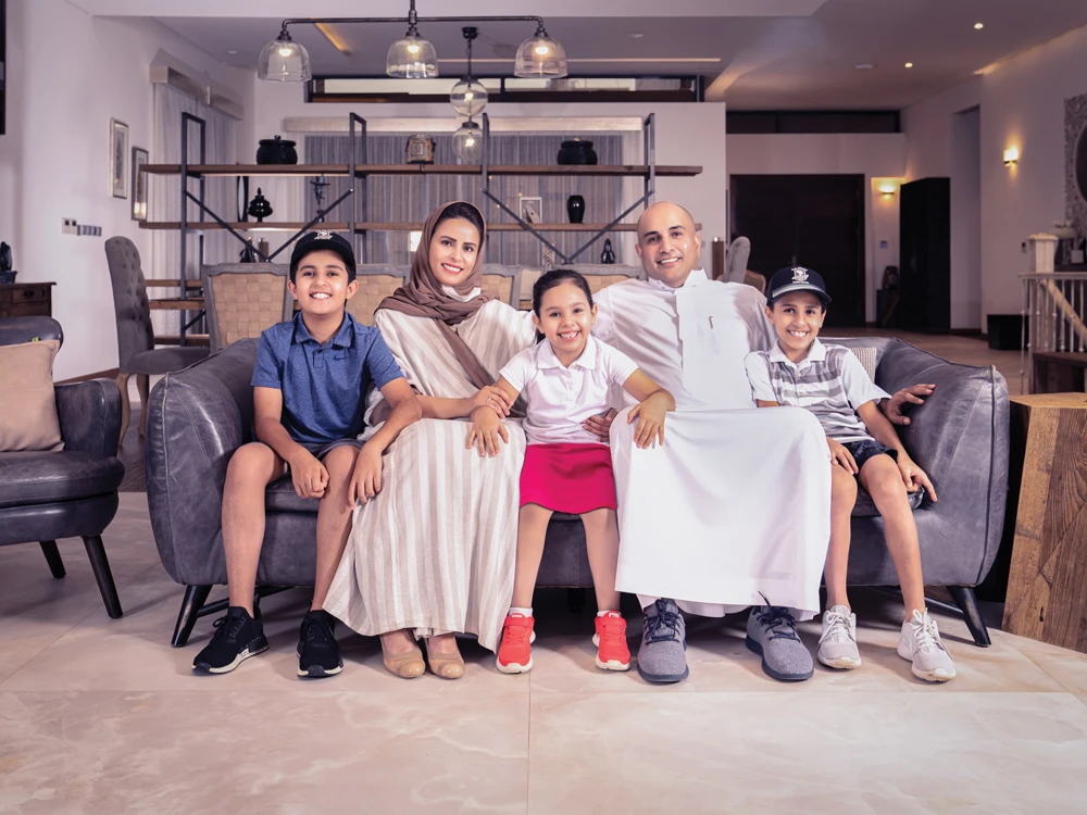 Fatin K. AlKahtani and her family. (AN photo by Ziyad Alarfaj)