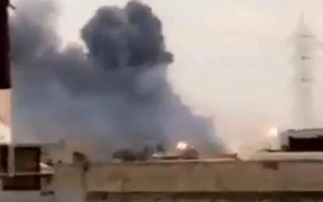 Iraq’s interior ministry says a large explosion at an ammunition depot southwest of the capital, Baghdad, has injured 13 people, most lightly. (Photo: Social Media/Twitter)