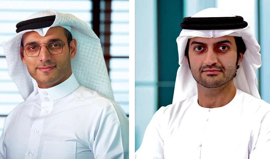 Hisham Al-Rayes, group CEO of GFH, left, Jassim Al-Seddiqi, chairman of GFH.