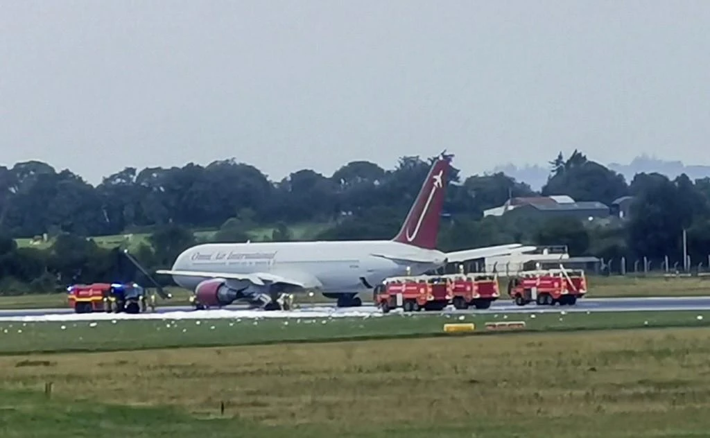 Irish airport flights suspended after runway plane fire