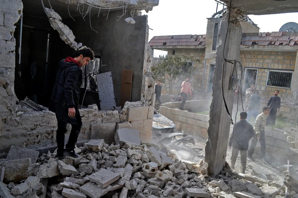 A Russian air strike Friday on a camp for the displaced in northwest Syria killed 13 civilians, including four children. (File/AFP)