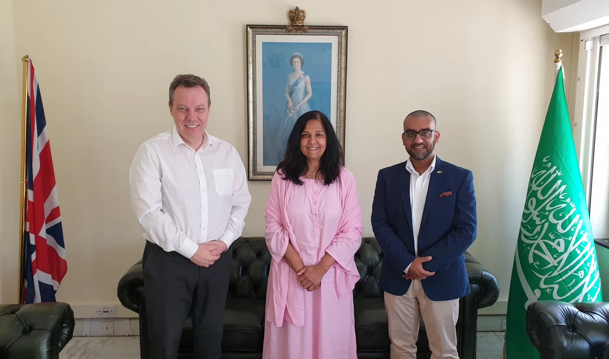 From left: British Consul-General Seif Usher, Yasmin Qureshi, MP, and Rashid Mogradia, CEO of the Council of British Hajjis. (Photo/Supplied)