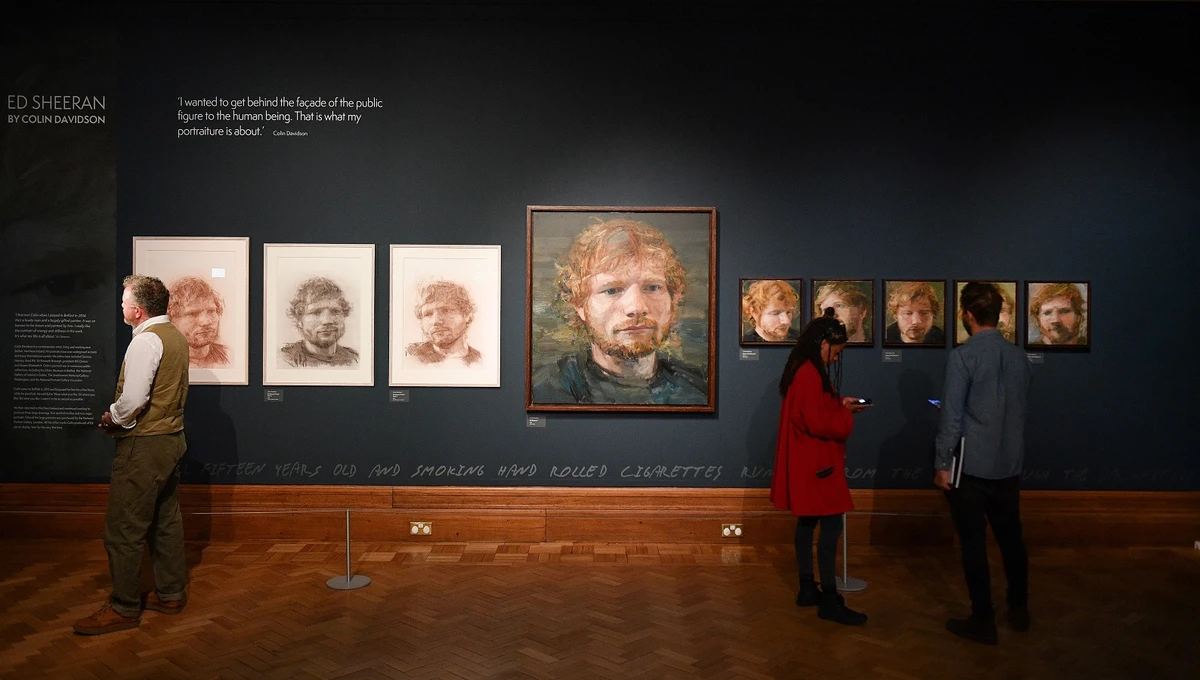 The Ed Sheeran exhibit ‘Made in Suffolk.’ (AFP)