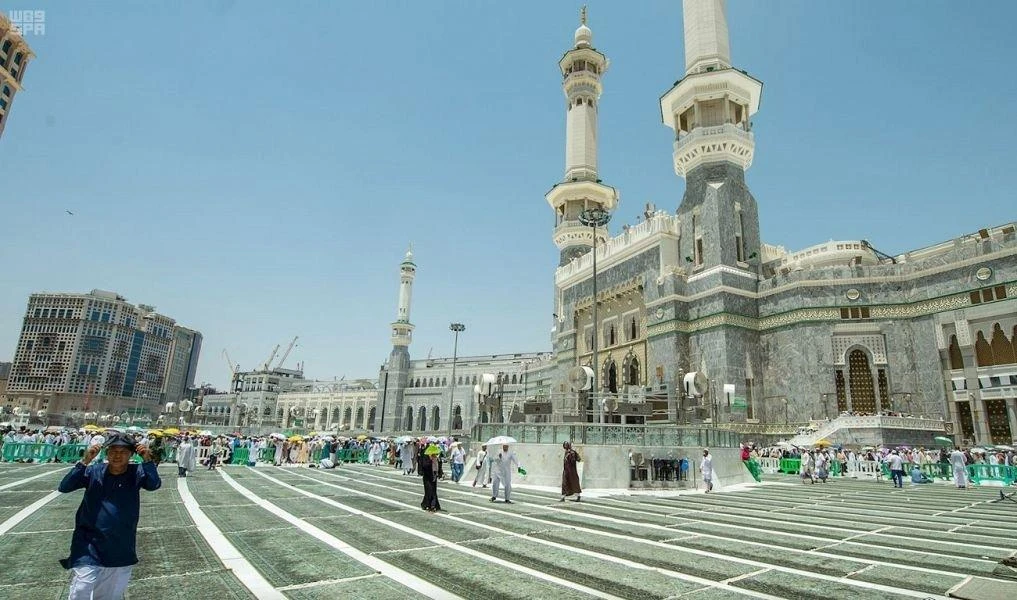 A project to add more than 3,000 meters square of courtyard space near to the Grand Mosque in Makkah is almost complete. (SPA)
