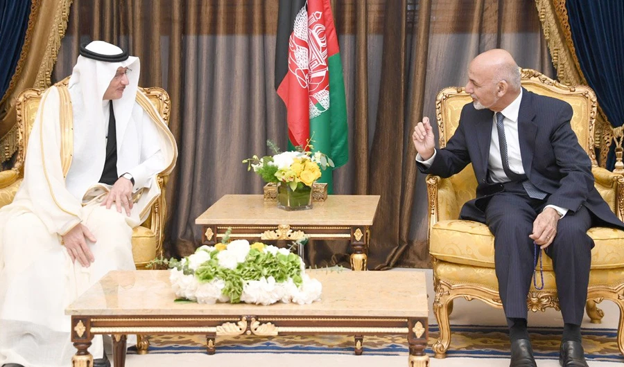 Afghan President Ashraf Ghani holds talks with OIC Secretary-General Dr. Yousef Al-Othaimeen in Jeddah. (SPA)