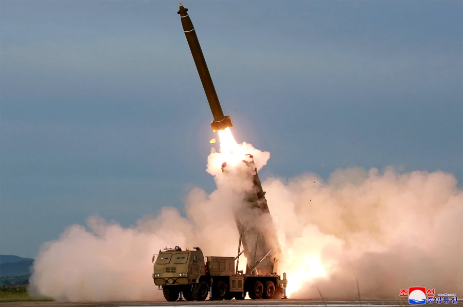 Korea test-fires ‘super-large multiple rocket launcher'
