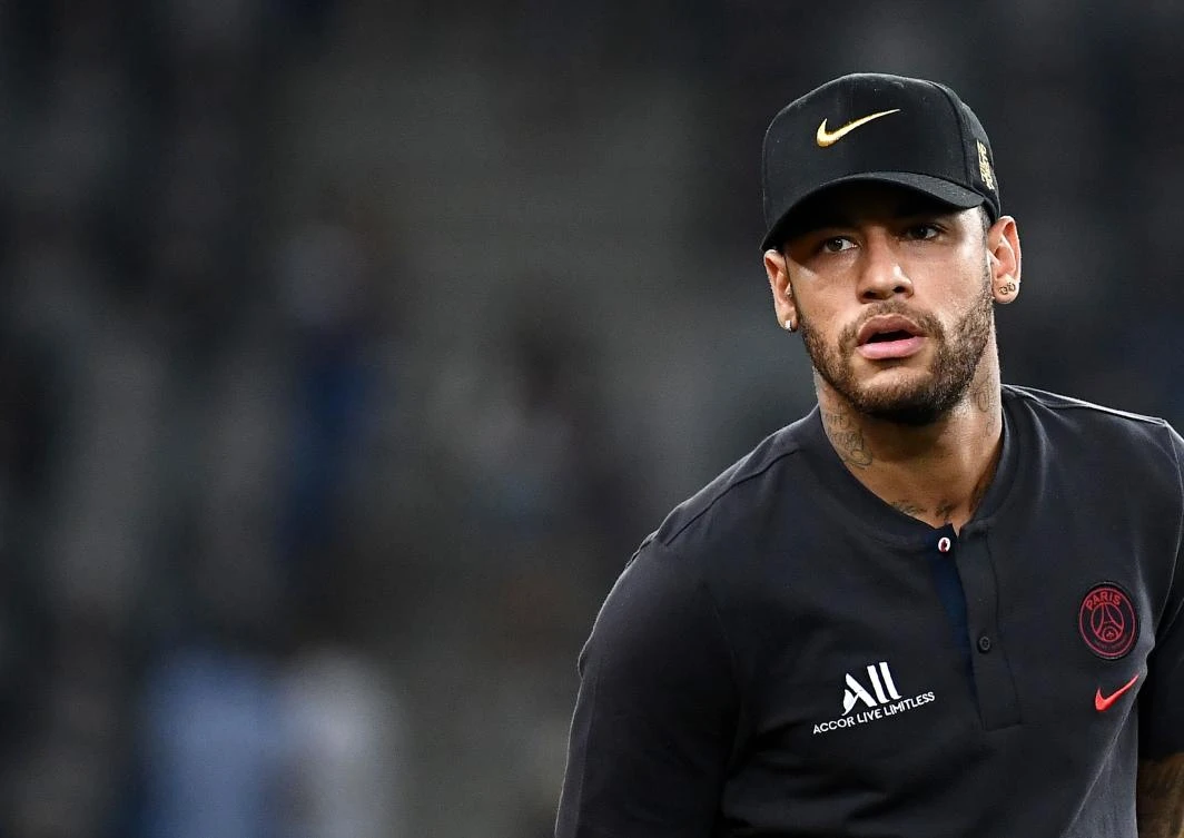 In this file photo taken on August 3, 2019 Paris Saint-Germain's Brazilian forward Neymar reacts at the end of the French Trophy of Champions football match between PSG and Rennes. (AFP)