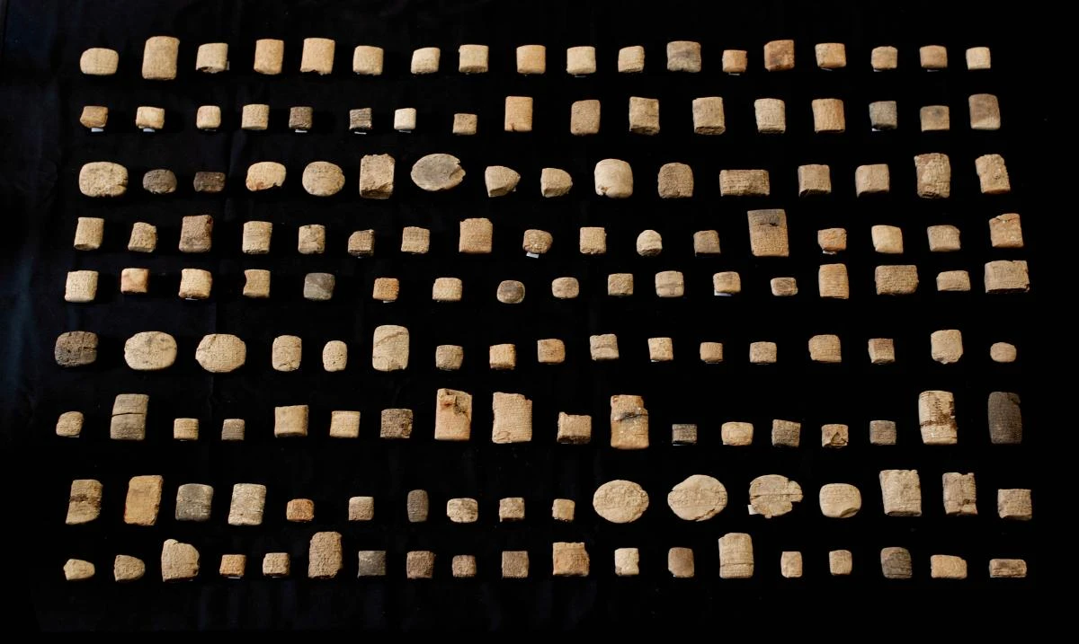 An undated handout picture released by the British Museum in London on August 30, 2019 shows ancient Mesopotamian cuneiform tablets impounded at Heathrow airport in 2011. (AFP)