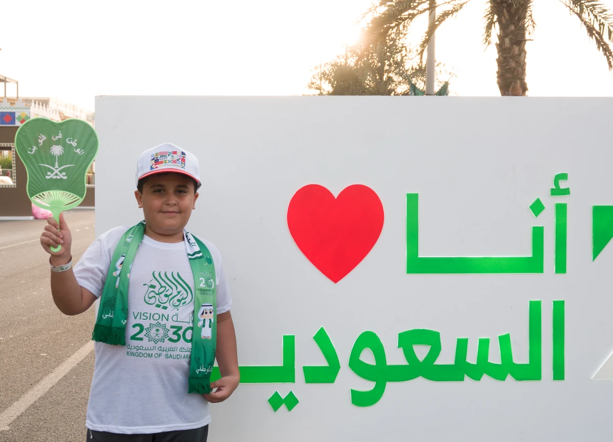 Families took part in a range of fun activities put on ahead of Saudi National Day in Jeddah on Saturday. (AN photo/Huda Bashatah)
