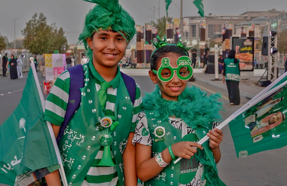 Families took part in a range of fun activities put on ahead of Saudi National Day in Jeddah on Saturday. (AN photo/Huda Bashatah)