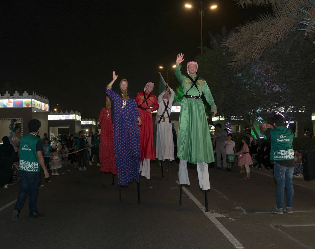 Families took part in a range of fun activities put on ahead of Saudi National Day in Jeddah on Saturday. (AN photo/Huda Bashatah)