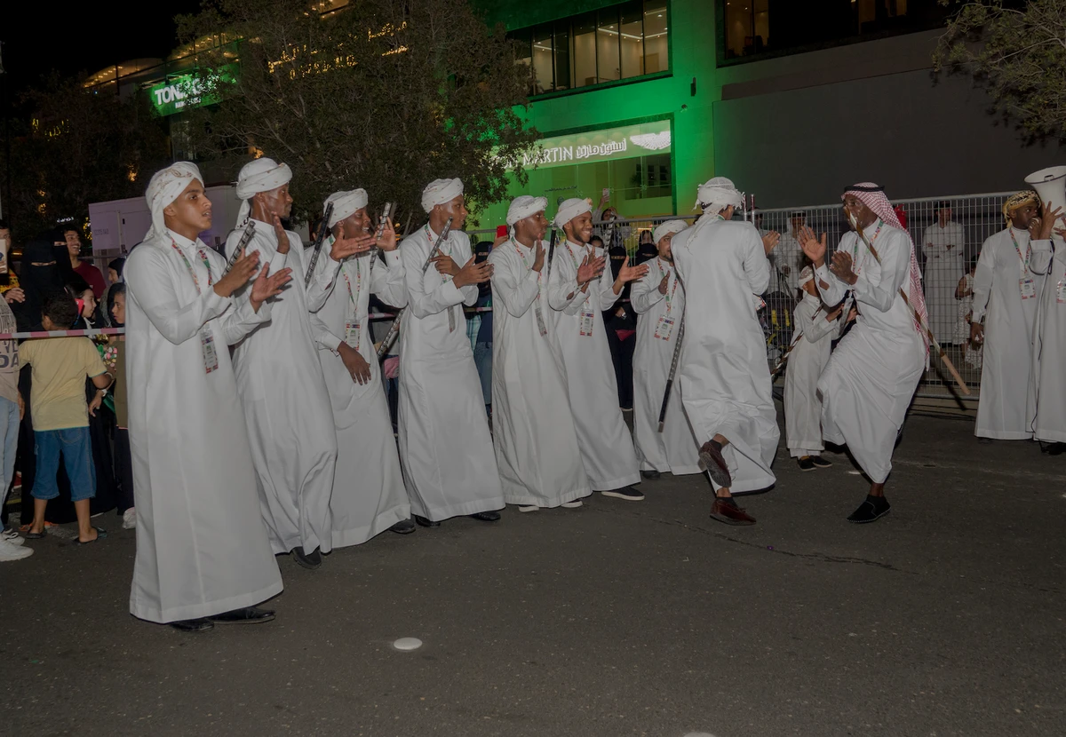 Families took part in a range of fun activities put on ahead of Saudi National Day in Jeddah on Saturday. (AN photo/Huda Bashatah)