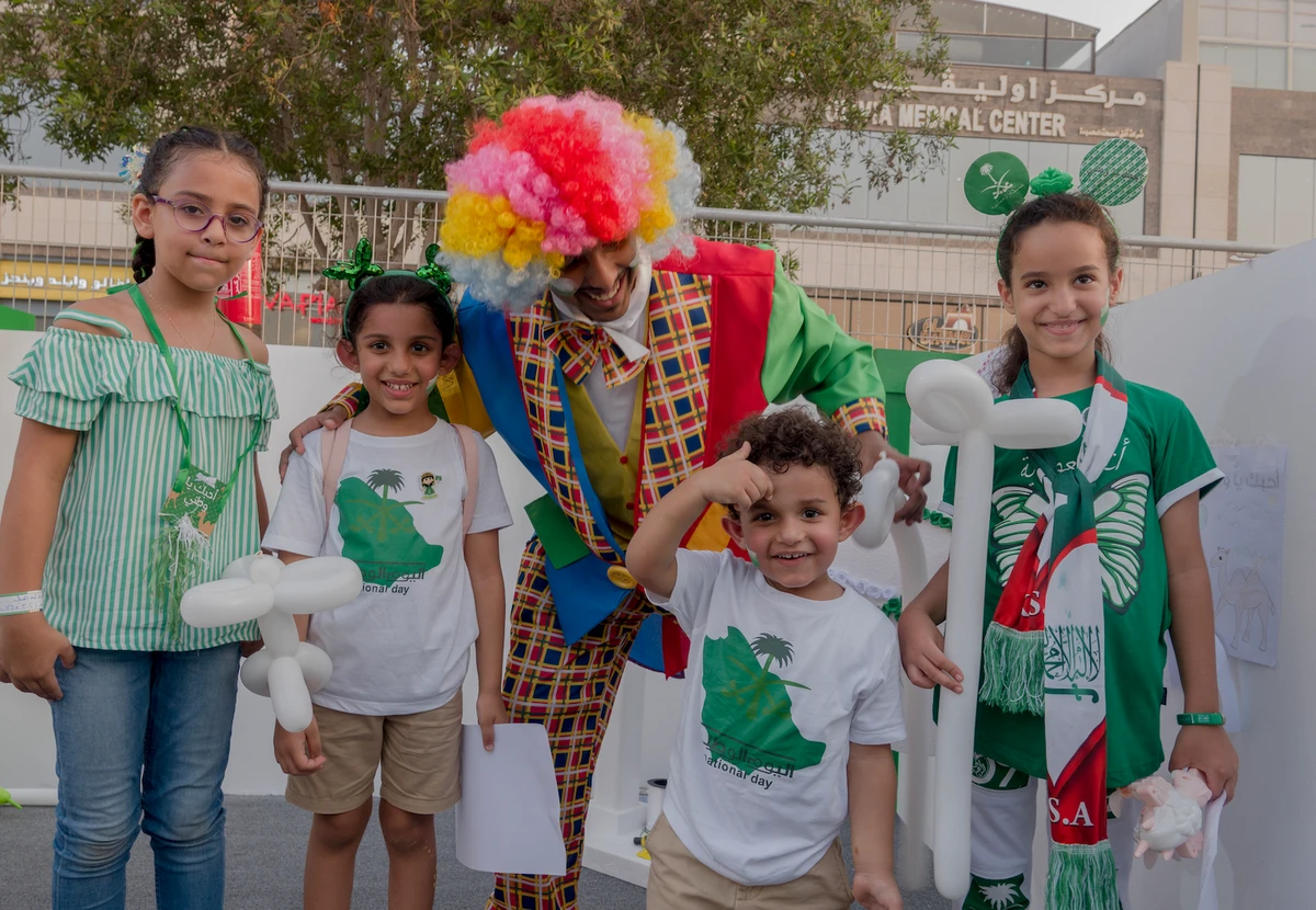 Families took part in a range of fun activities put on ahead of Saudi National Day in Jeddah on Saturday. (AN photo/Huda Bashatah)