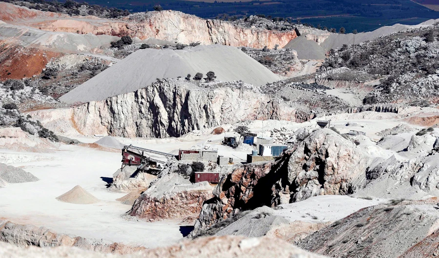 A partial view of the quarries in the mountains of Ain Dara, east of Lebanon's capital Beirut. (AFP)
