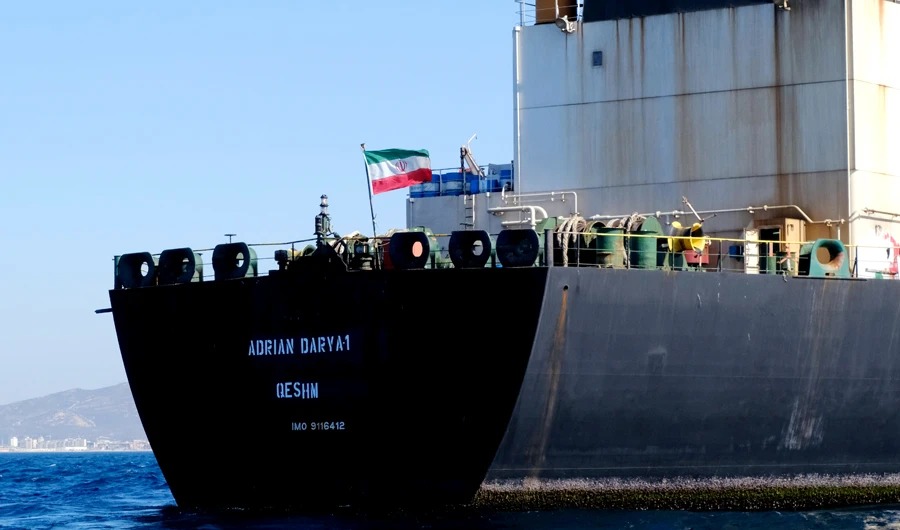 Iranian oil tanker pursued by US is seen off the Syrian coast