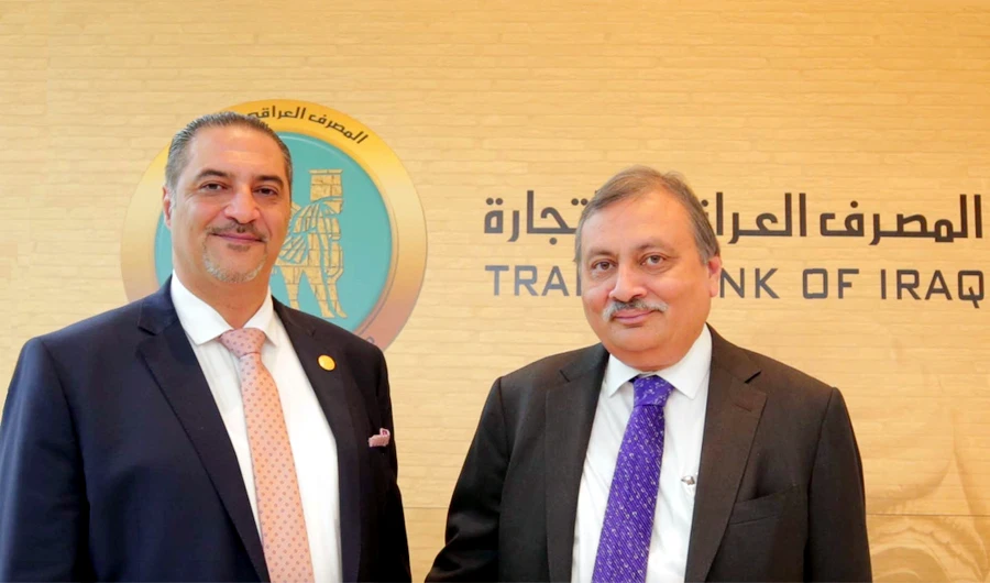 Faisal Al-Haimus, chairman and president of Trade Bank of Iraq, and Rohit Walia, executive chairman of Alpen Asset Advisers.