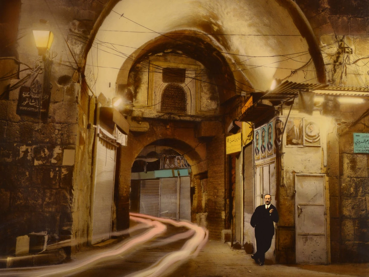 Bab Al Jabiya is a hand-colored photograph. (Supplied)