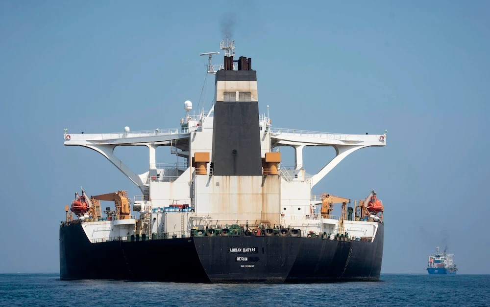 Iran oil tanker Adrian Darya 1 pursued by US turns off its tracker near Syria
