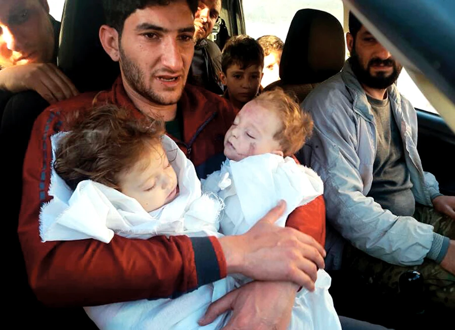 Syrian father who lost twins to poison gas uprooted again