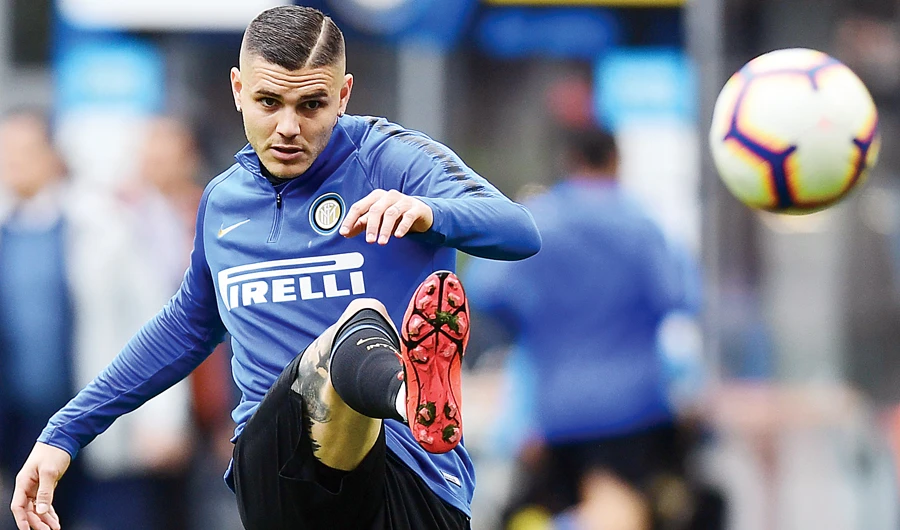 Argentinian forward Mauro Icardi joins the PSG from Inter Milan on loan for one year with an option to buy. (AFP)