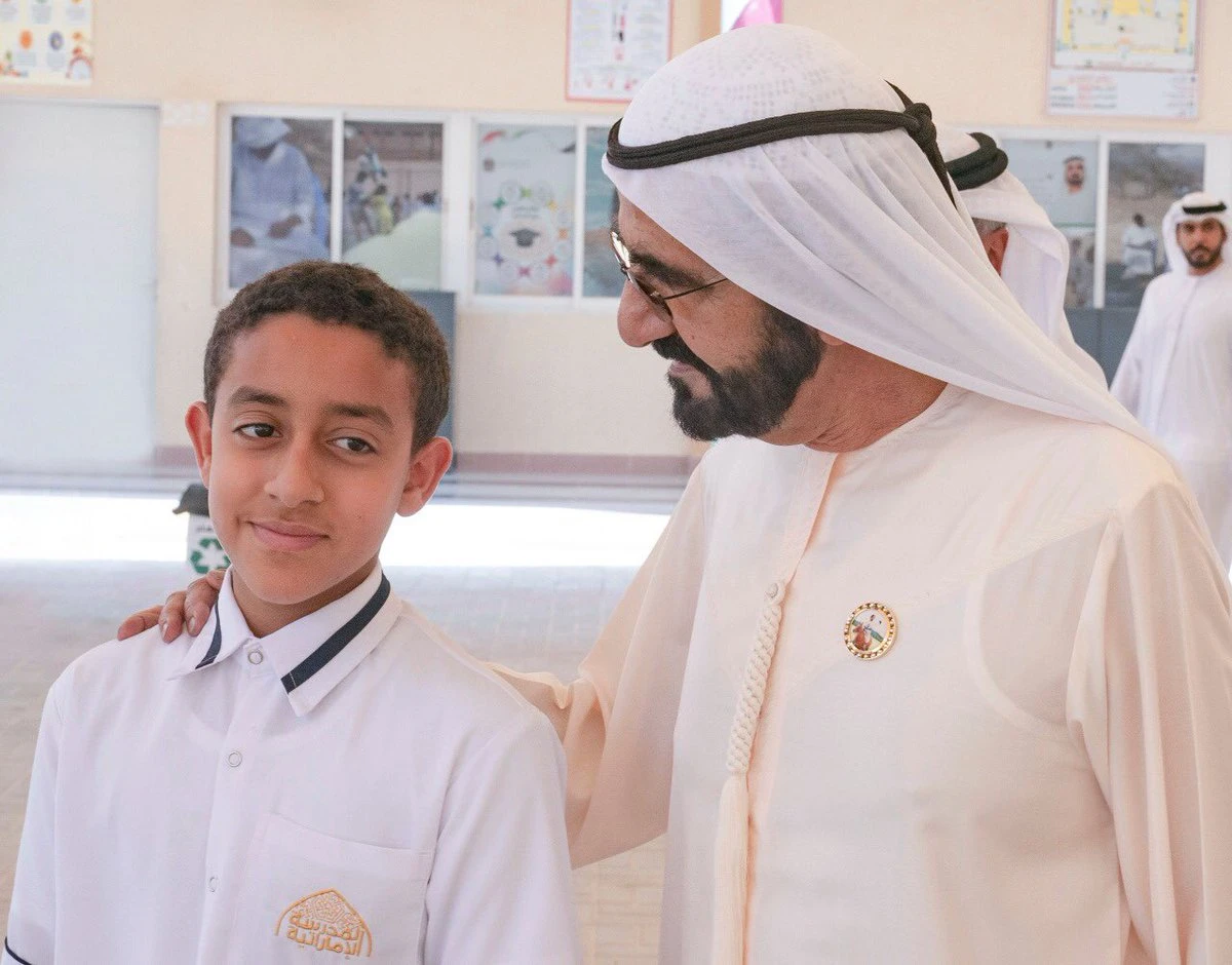 Dubai ruler visits pupil who rescued friends from bus fire