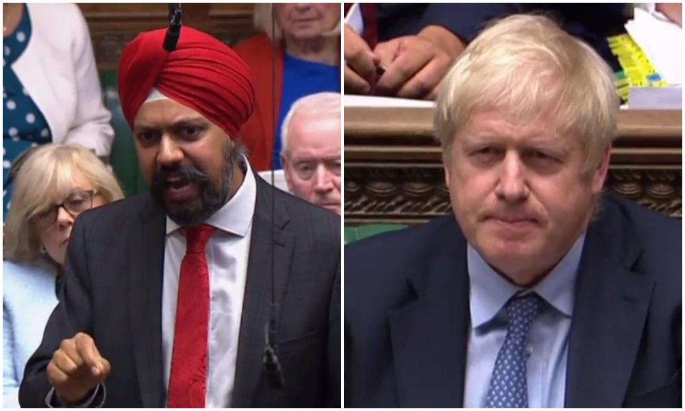 Tanmanjeet Singh Dhesi called on Johnson to launch an investigation into Islamophobia in the Conservative party. (AFP)