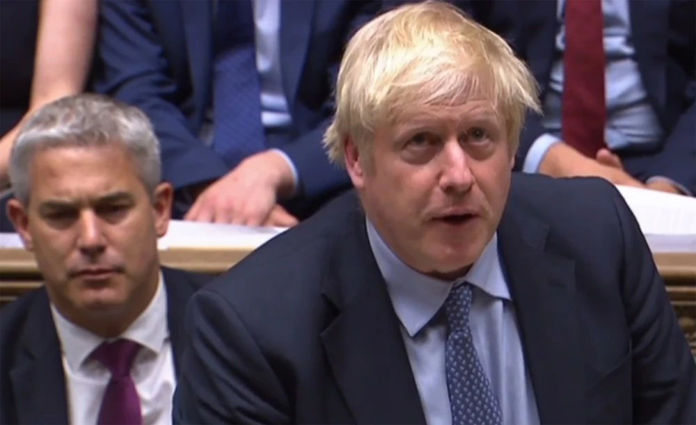 British Prime Minister Boris Johnson called for parliament to vote in favor of holding early elections after MPs dealt a major blow against his Brexit strategy. (AFP/PRU)