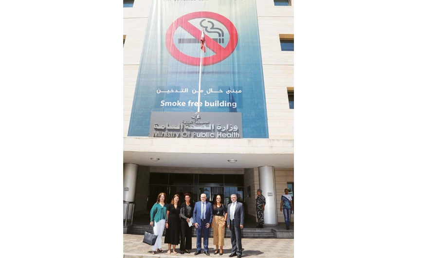 Lebanese Health Minister Jamil Jabak announced a ban in his ministry’s headquarters. (AN photo)