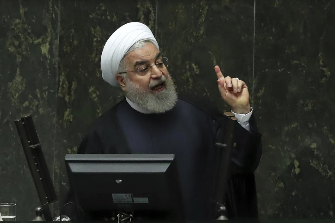 President Hassan Rouhani said Wednesday that the new steps included abandoning all limits set by the 2015 deal to Iran’s nuclear research and development. (AP)