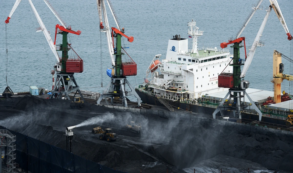 A view of a coal terminal of the port in the far-eastern Russian port of Vladivostok. (AFP)