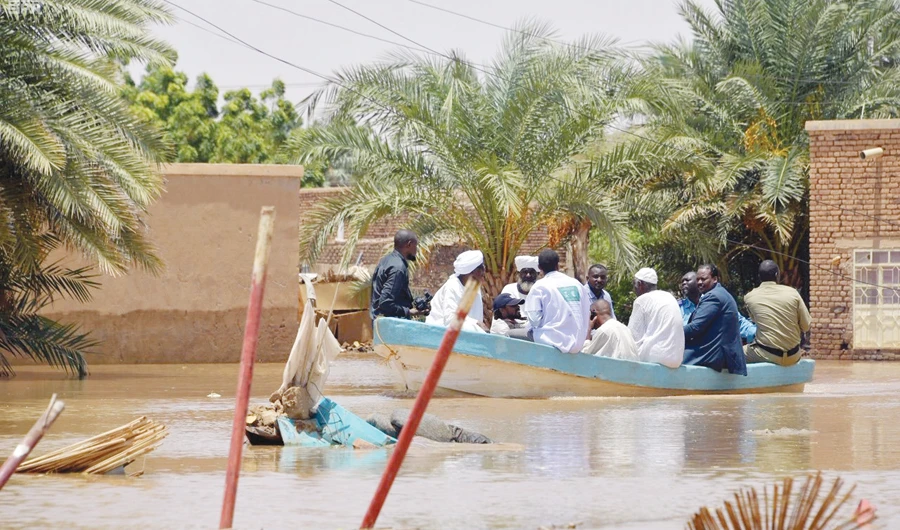 A KSRelief team has crossed the Nile to assess the damage inflicted on the village of Wad Ramli in Al-Gyly, some 60 kilometers north of Khartoum. (SPA)
