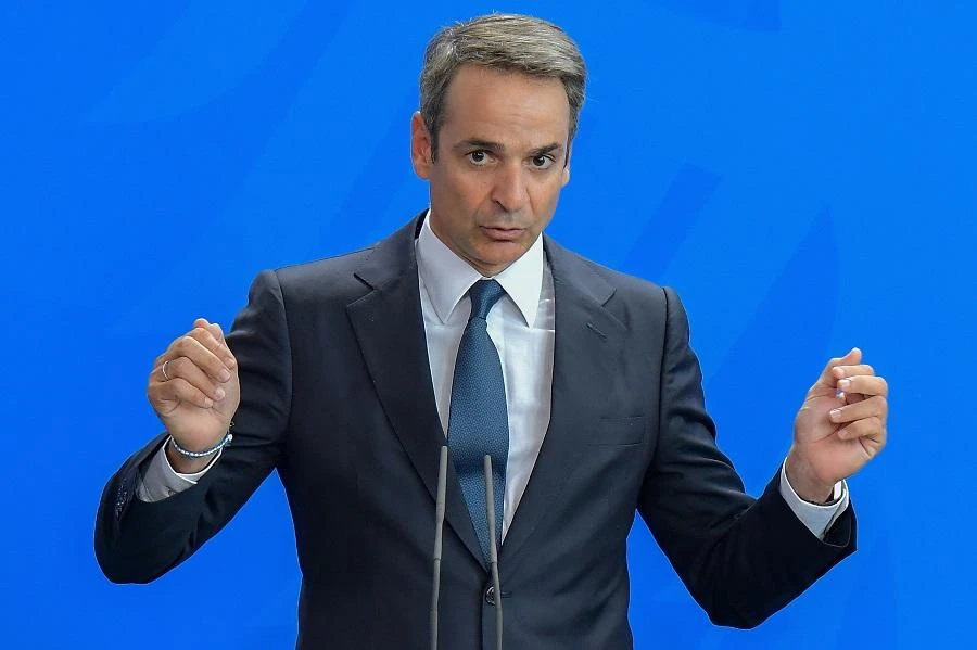 Mitsotakis visited Germany, France and the Netherlands in recent weeks to appeal to his European counterparts to support his campaign and also invest in Greece. (File/AFP)