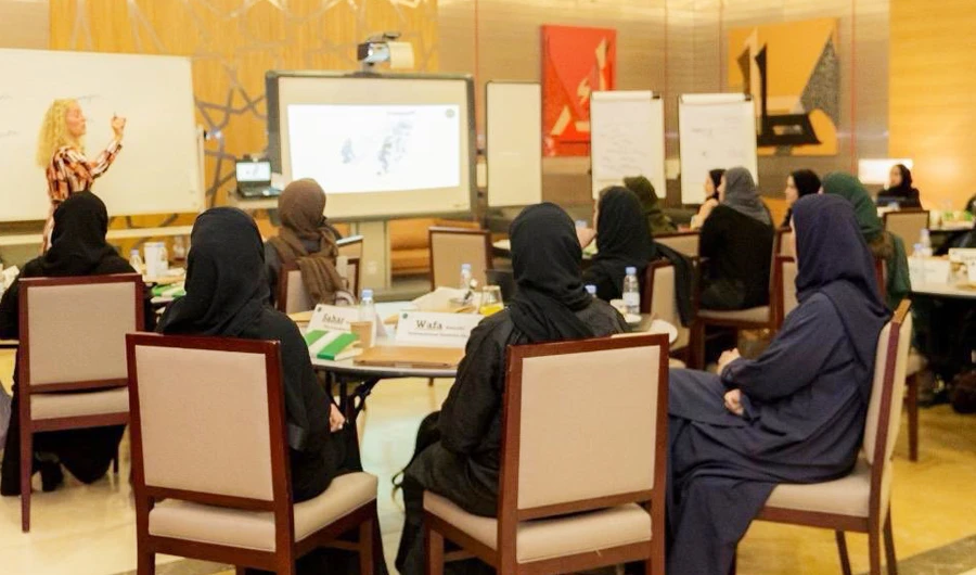The initiative aims to develop leadership skills of women working in the private sector and empower them to lead Saudi companies. (Photo/Social media)