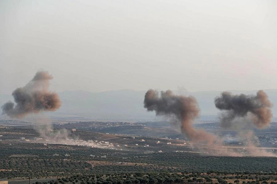 The air strikes happened in the region of Al-Bukamal killing 18 pro-Iranian fighters in Syria. (File/AFP)