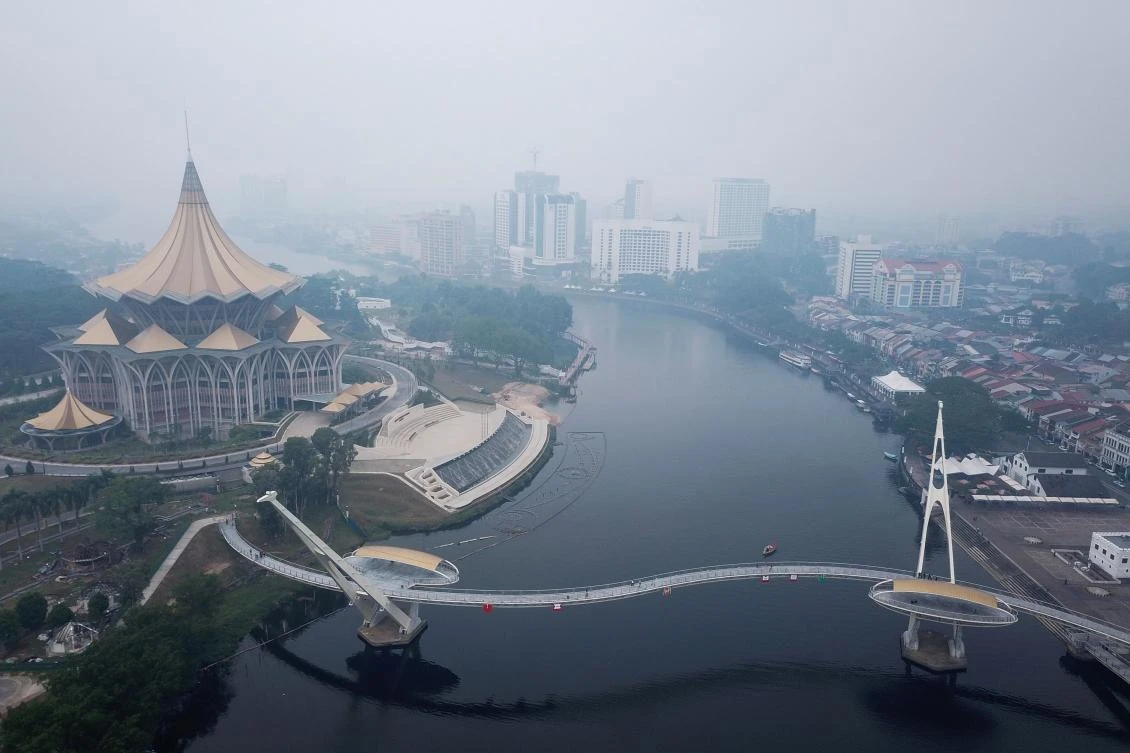 Authorities closed 409 schools in Sarawak, on the Malaysian side of Borneo, on Tuesday due to haze, the state education department said. (AFP)