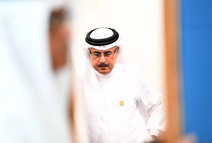 Saudi state oil company Aramco's CEO Amin Nasser attends the 24th World Energy Congress (WEC) in the UAE capital Abu Dhabi on Sept. 10, 2019. (Karim Sahib/AFP)