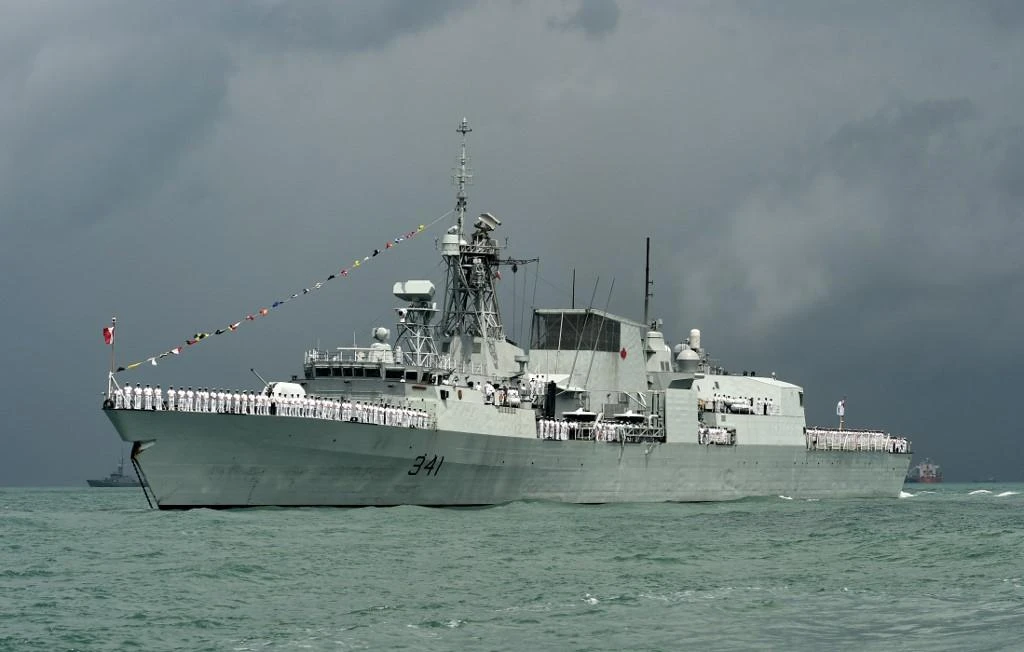The HMCS Ottawa’s current deployment is consistent with past Royal Canadian Navy practice and international law, Canada’s de facto embassy in Taipei said in a statement. (AFP)