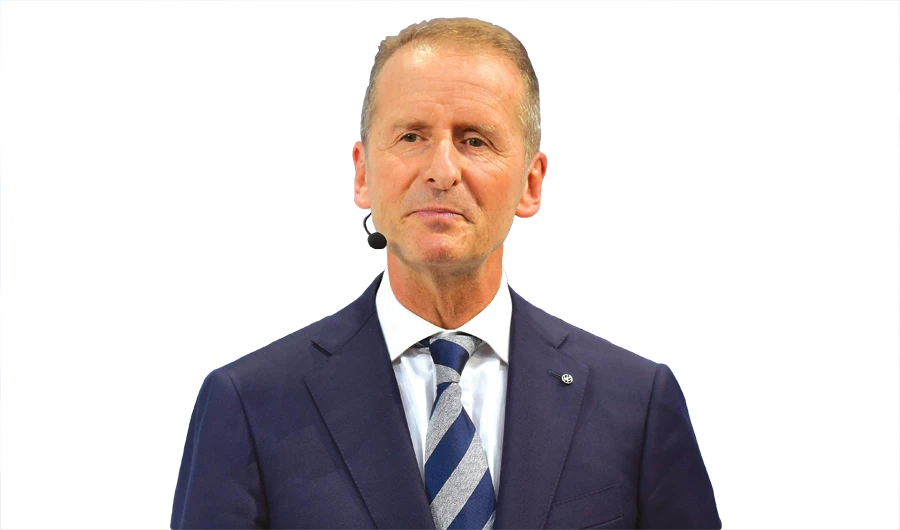 Herbert Diess, chief executive of Volkswagen, said the company’s bet on expanding its electric car output was justified. (AFP)