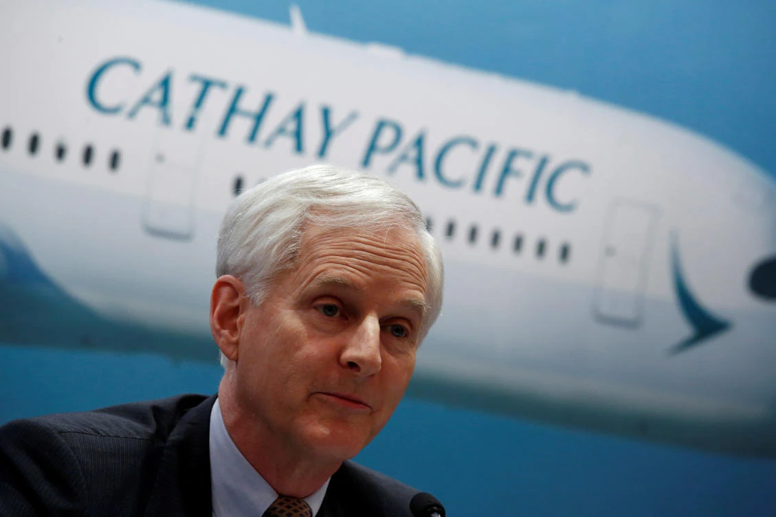 Cathay Pacific Group Chairman John Slosar previously announced plans last week to step down in November. (File/Reuters)