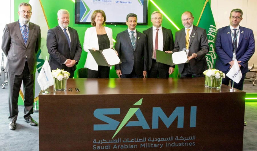 The signing ceremony was attended by SAMI Chairman Ahmed Al-Khateeb, Navantia S.A. Chairwoman Susana de Sarria, among other officials. (SPA)
