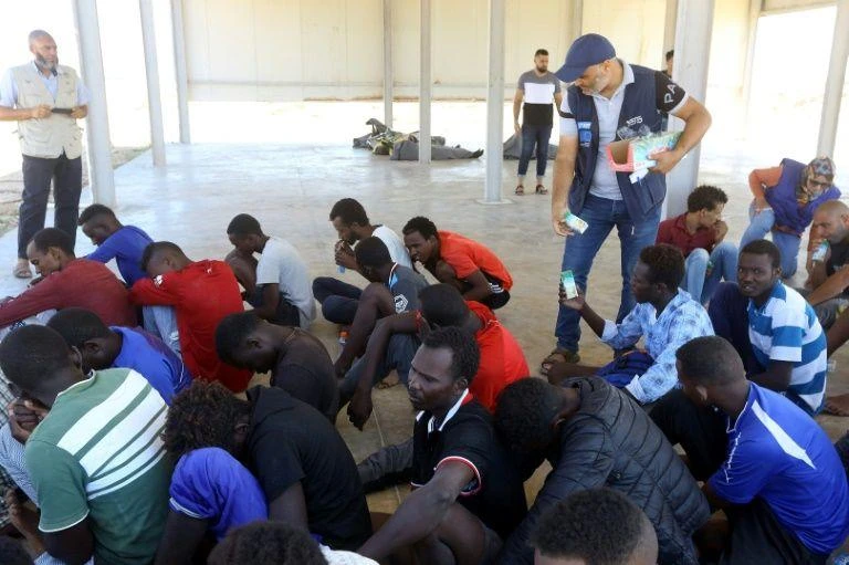 Thousands of migrants are stranded in Libya as they await transfer to Niger and potential asylum elsewhere. (AFP)