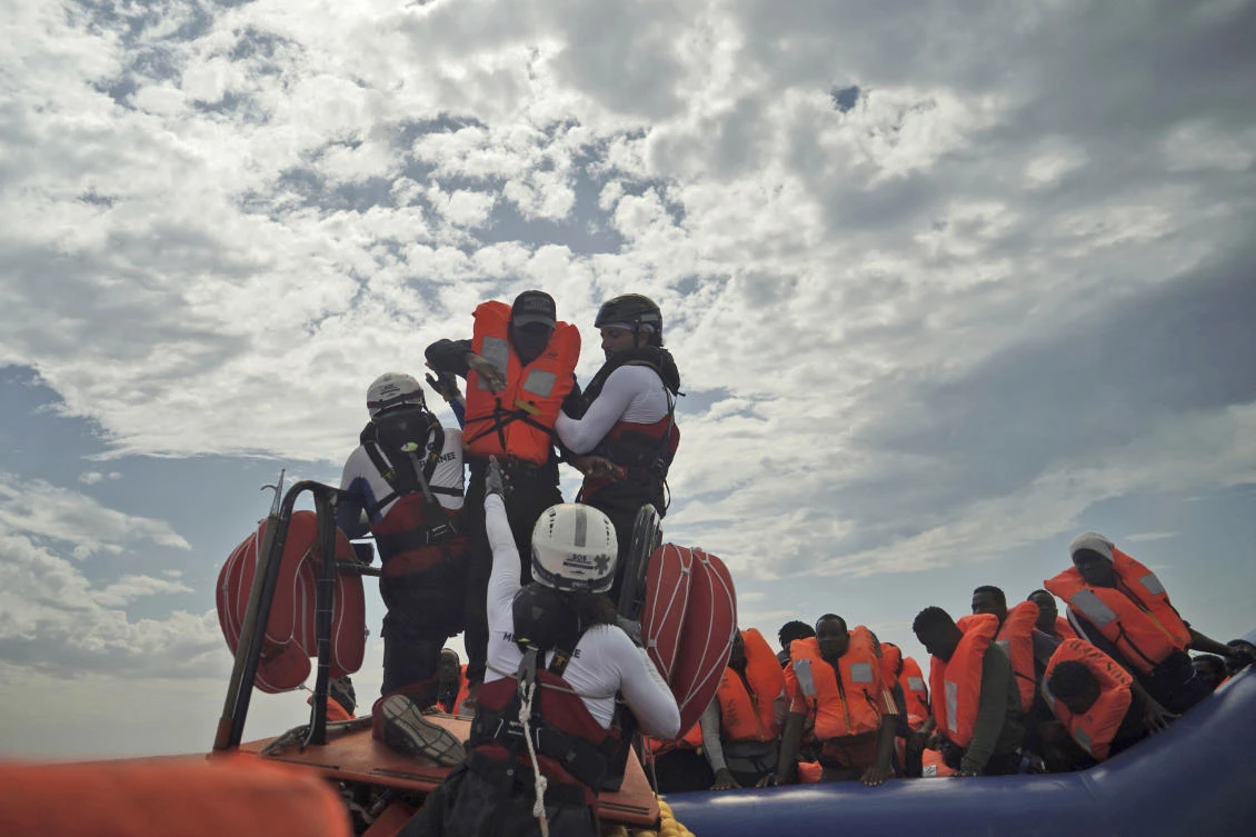 Fifty of those aboard were rescued on Sept. 8 from human traffickers’ flimsy rubber dinghy launched from Libya. (AP)