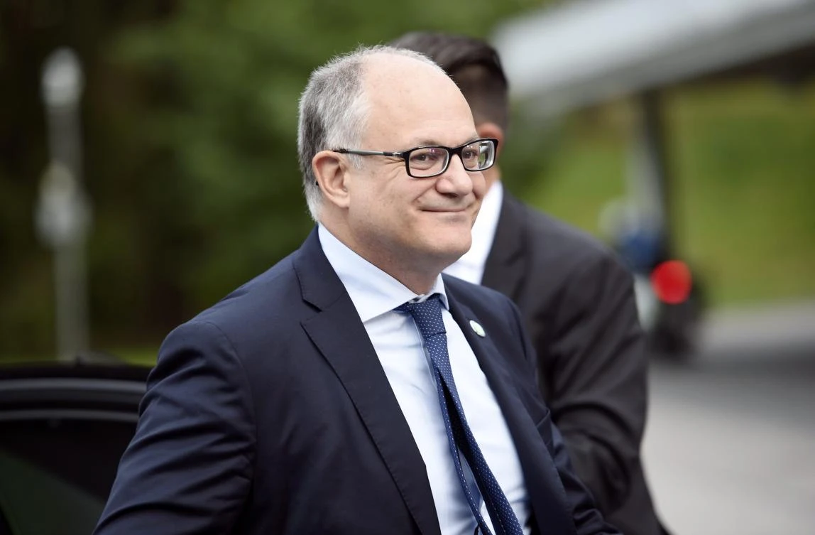 Gualtieri urged the euro zone to adopt an expansionary fiscal stance to revive growth (File/AFP)