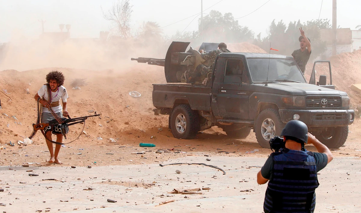 Two commanders of the Libya National Army (LNA) were killed in a drone strike while trying to capture the capital Tripoli. (AFP)