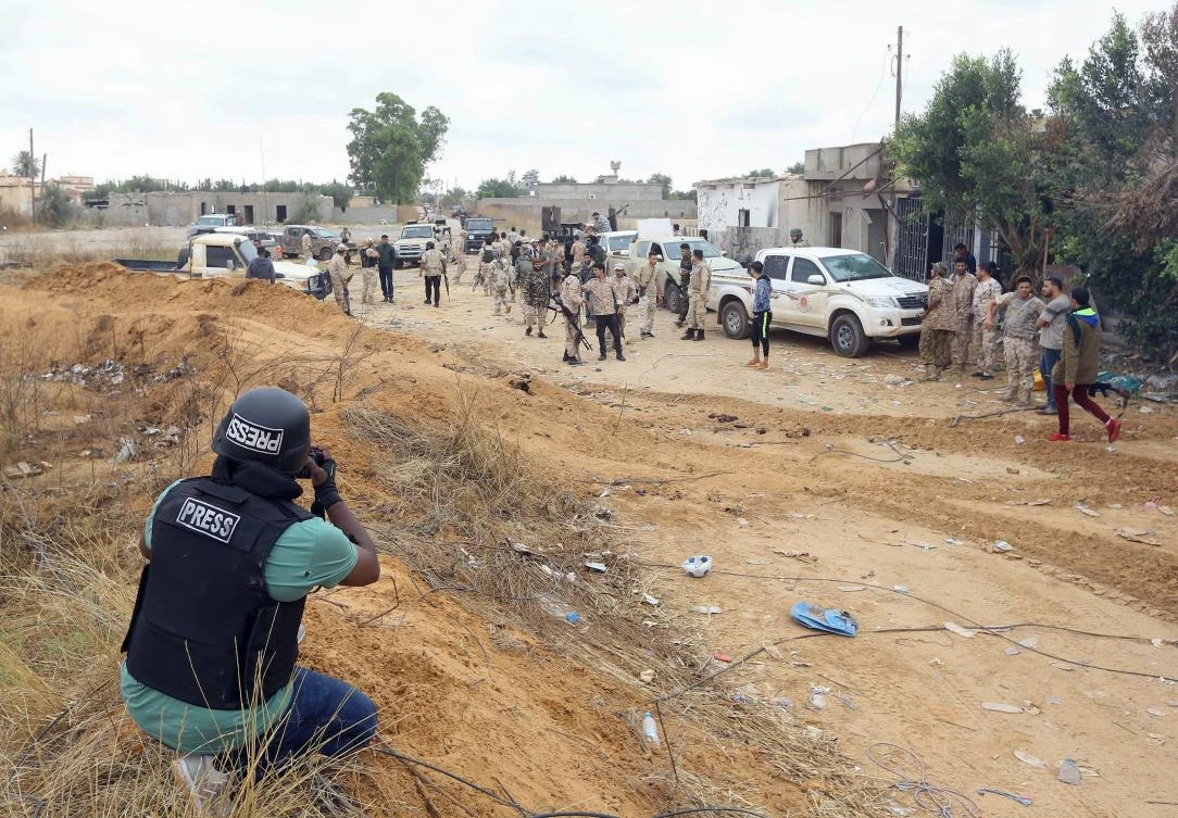 Since the fighting kicked off in Tripoli, an AFP cameraman and another from Reuters have been wounded covering clashes. (File/AFP)